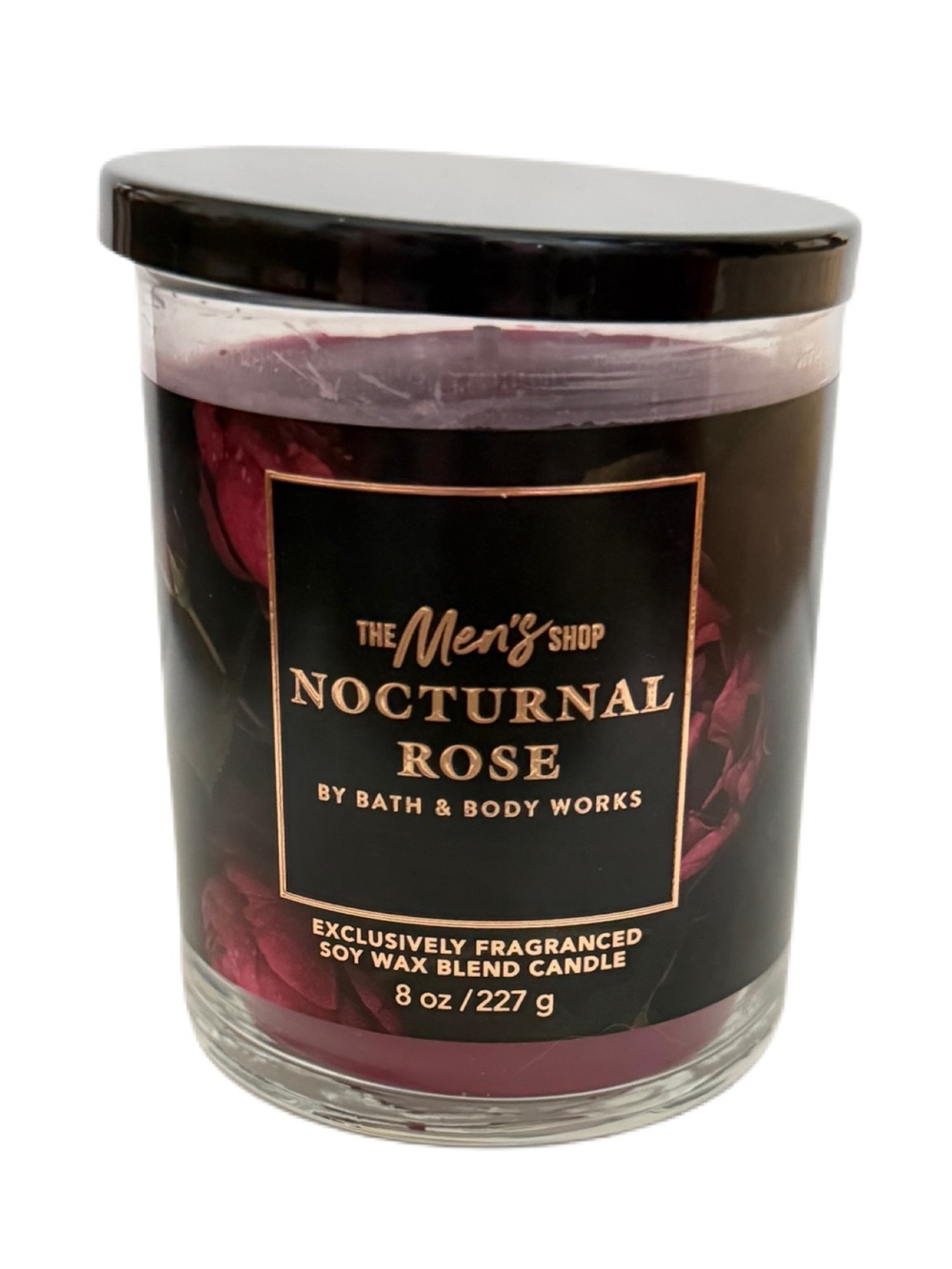 Bath & Body Works The Men's Shop Nocturnal Rose Candle - Purple & Black